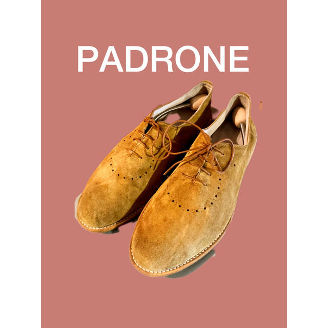 PADRONE パドローネ　スウェードシューズ　ベージュ