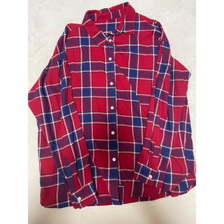 ジーユー(GU)のGU 赤チェックシャツ　(シャツ/ブラウス(長袖/七分))