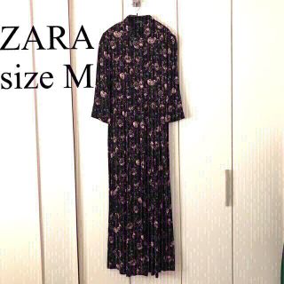 ザラ(ZARA)のZARA ザラ 花柄 ロングシャツワンピース ロングワンピース(ロングワンピース/マキシワンピース)