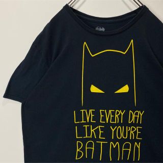 バットマン　Tシャツ  DCコミックス　アメコミ　古着　ブラック　Lサイズ(Tシャツ/カットソー(半袖/袖なし))