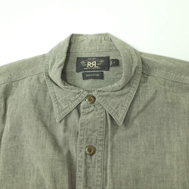 RRL(ダブルアールエル)のRRL ダブルアールエル シャンブレーワークシャツ S グレー メンズ メンズのトップス(シャツ)の商品写真