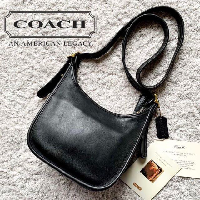 美品! COACH オールド コーチ ショルダーバッグ ブラック アメリカ製