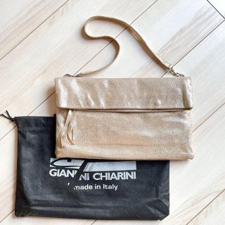 ジャンニキャリーニ(GIANNI CHIARINI)の【週末限定値下 】 GIANNI CHIARINI  ゴールド ショルダーバッグ(ショルダーバッグ)