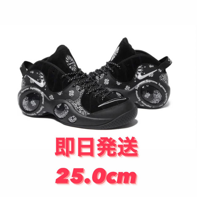 Supreme × Nike Air Zoom Flight95 黒 25cm メンズの靴/シューズ(スニーカー)の商品写真