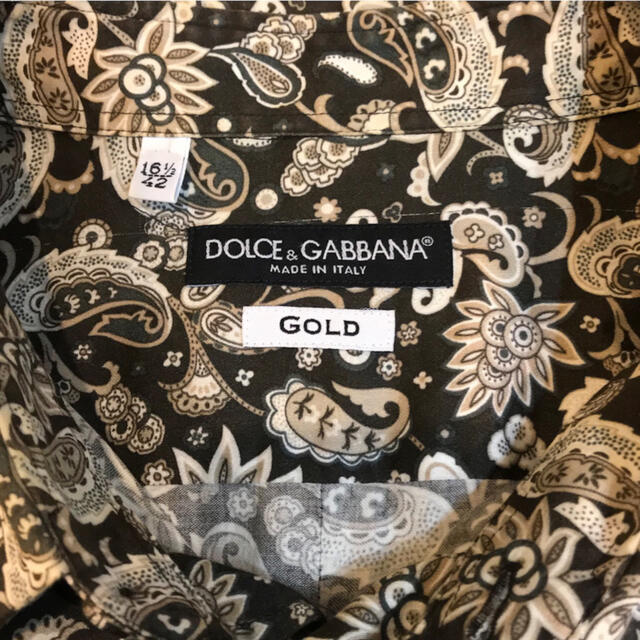 D&G【XL】DOLCE&GABBANA 総柄シャツ メンズ ペイズリー柄