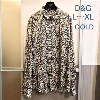D&G【XL】DOLCE&GABBANA 総柄シャツ メンズ ペイズリー柄 