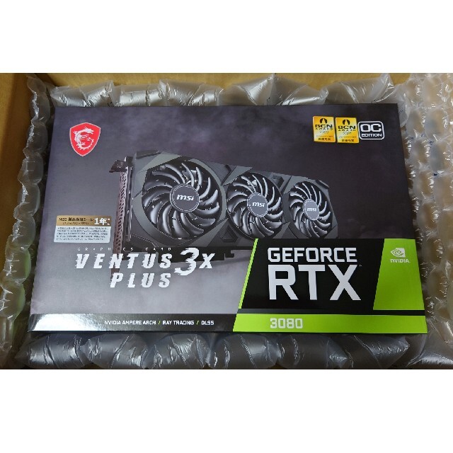 PCパーツ新品 MSI RTX3080 VENTUS 3X PLUS 10G OC LHR