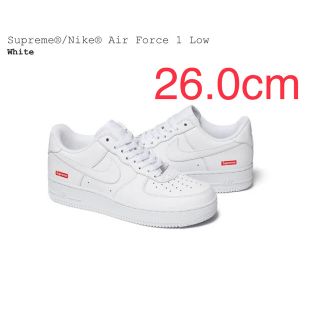 シュプリーム(Supreme)の【26.0】 Supreme Nike Air Force 1 白(スニーカー)