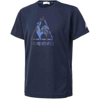ルコックスポルティフ(le coq sportif)のルコックスポルティフ テニスウェア 半袖Tシャツ紺QTMQJA10 メンズL新品(ウェア)