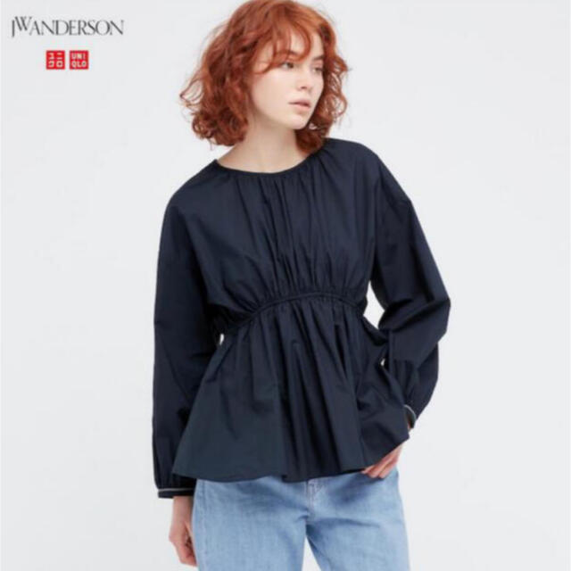 UNIQLO(ユニクロ)のjw anderson ユニクロ　ギャザーブラウス レディースのトップス(シャツ/ブラウス(長袖/七分))の商品写真