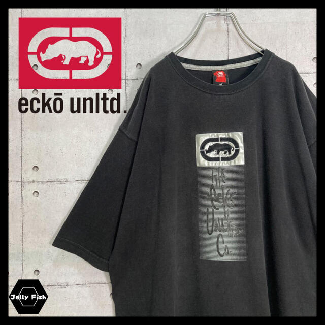 【入手困難】ecko unltd./エコーアンリミテッド デカロゴ Tシャツ 黒