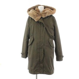 ウールリッチ(WOOLRICH)のウールリッチ モッズコート アウター ラビットファー ライナー付き S カーキ(モッズコート)