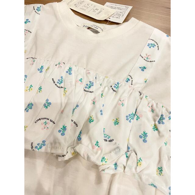 earth music & ecology(アースミュージックアンドエコロジー)の新品タグ付き　earth music&ecology 女の子　90 Tシャツ キッズ/ベビー/マタニティのキッズ服女の子用(90cm~)(Tシャツ/カットソー)の商品写真