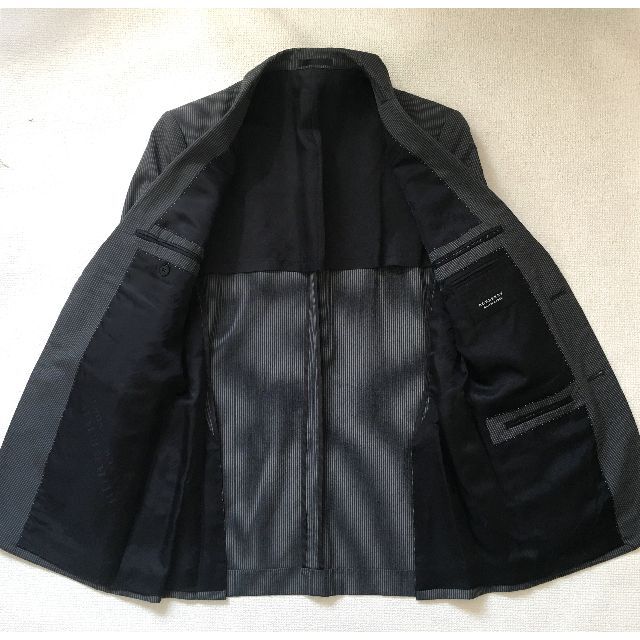 BURBERRY BLACK LABEL(バーバリーブラックレーベル)のJ095★バーバリー ブラックレーベル BURBERRYジャケット 40Rグレー メンズのジャケット/アウター(テーラードジャケット)の商品写真