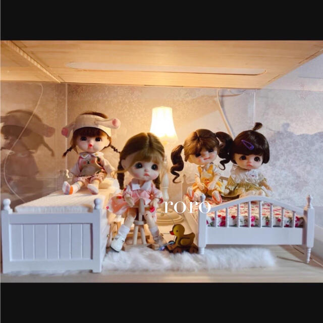 人形家具ミニチュアブライス❤️電気スタンドライトりかちゃん小物ドールハウス照明 ハンドメイドのおもちゃ(ミニチュア)の商品写真