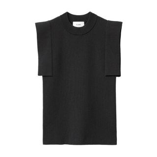 クラネ(CLANE)の【CLANE】SQUARE SLEEVE KNIT TOPS(カットソー(半袖/袖なし))