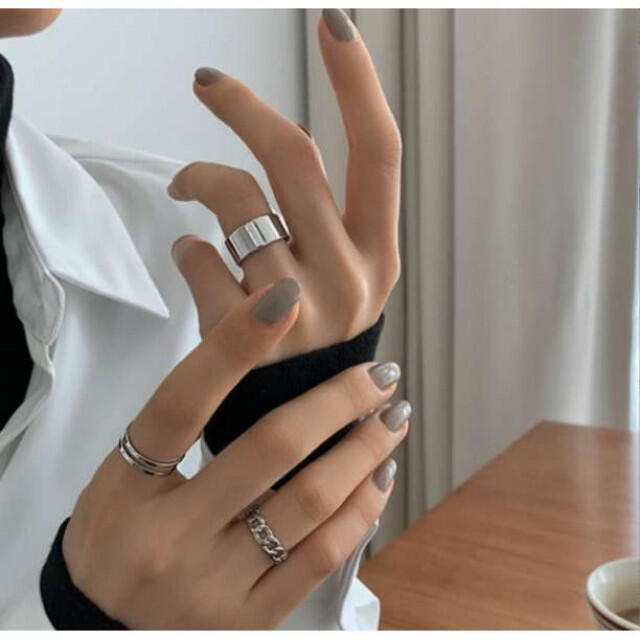 シルバーリング3点セット 指輪 韓国 メンズ レディース メンズのアクセサリー(リング(指輪))の商品写真