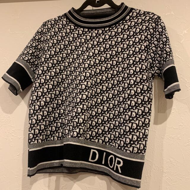 Dior(ディオール)のDIORロゴ半袖ニット レディースのトップス(Tシャツ(半袖/袖なし))の商品写真