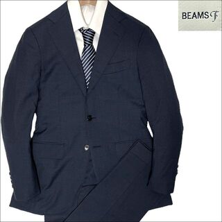 ビームスエフ(BEAMS F)のJ3135 美品 ビームスF チェック柄 スーツ ネイビー 42/8R(セットアップ)