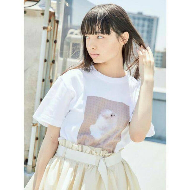 merry jenny(メリージェニー)のmerryjenny もこぞうTシャツ レディースのトップス(Tシャツ(半袖/袖なし))の商品写真