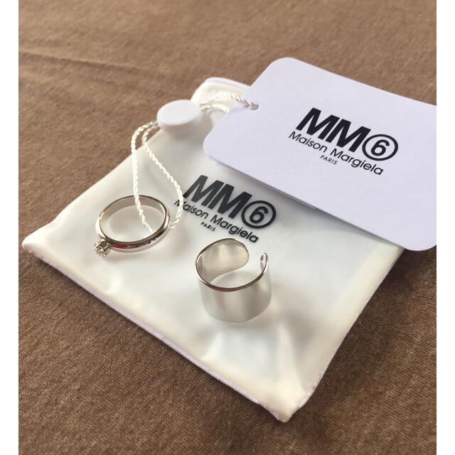 Maison Martin Margiela(マルタンマルジェラ)のM新品 メゾン マルジェラ MM6 2連 リング 指輪  シルバー レディース レディースのアクセサリー(リング(指輪))の商品写真