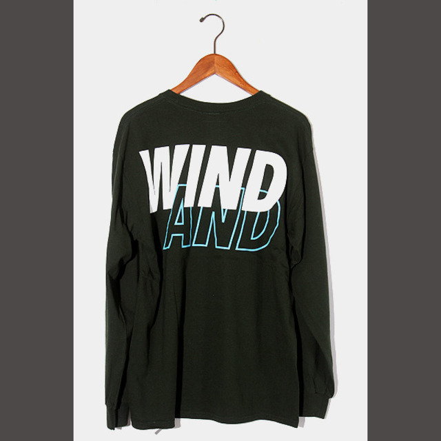 WIND AND SEA ウィンダンシー 長袖Tシャツ L GREEN 緑 白 | sweatreno.com