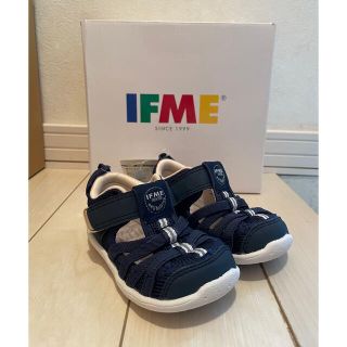 【新品未使用】IFMEイフミー　ベビーサンダル　紺色　マジックテープ(サンダル)