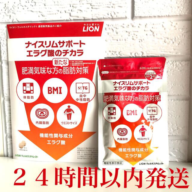 ナイスリムサポート エラグ酸のチカラ 未開封 エラグ酸のチカラ ライオン 新品未開封