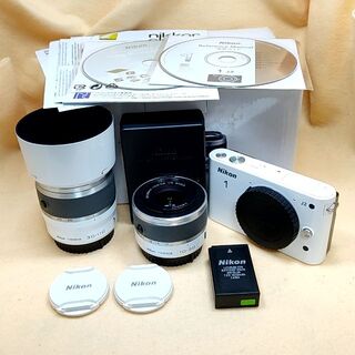 Nikon - ミラーレス一眼カメラ Nikon 1 J2 ダブルズームキット ホワイト