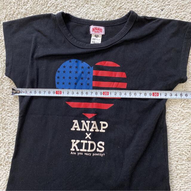 ANAP Kids(アナップキッズ)のANAPKIDS 110cm ブラック Tシャツ キッズ/ベビー/マタニティのキッズ服女の子用(90cm~)(Tシャツ/カットソー)の商品写真