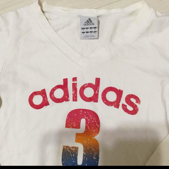 adidas(アディダス)のアディダス レディース ストレッチ Tシャツ 7分袖 Vネック adidas レディースのトップス(Tシャツ(長袖/七分))の商品写真