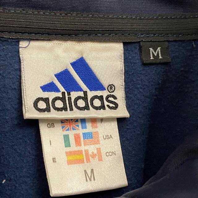 adidas(アディダス)の古着 90's アディダス ジャージ M 銀タグ 3ライン 刺繡ロゴ メンズのトップス(ジャージ)の商品写真