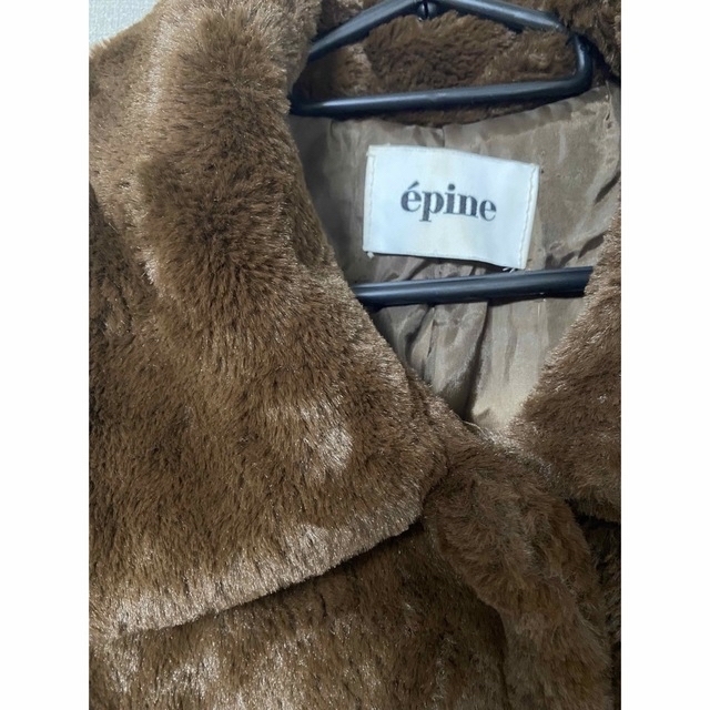 épine - epine ロングファーコート ブラウンの通販 by くぅ's épine - epine ロングファーコート ブラウンの通販 by くぅ's