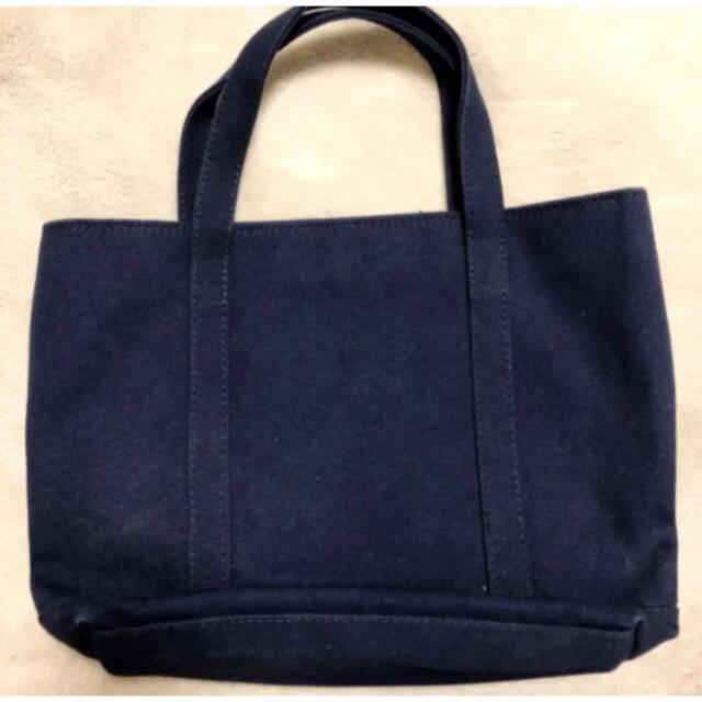 IENA(イエナ)のトートバッグ　ネイビー　21cm×23.5cm×10cm キャンバス　お弁当入れ レディースのバッグ(トートバッグ)の商品写真