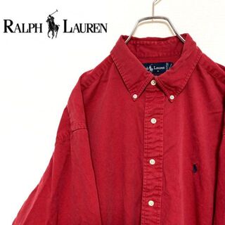 ラルフローレン(Ralph Lauren)の●ラルフローレン●アメリカ古着ビックサイズ ポニーロゴ刺繍BD長袖シャツメンズ(シャツ)