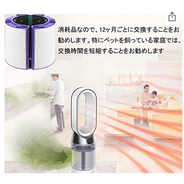 Dyson(ダイソン)の新品未使用❣️ダイソン空気清浄機HOT＆COOL交換フィルターセット スマホ/家電/カメラの生活家電(空気清浄器)の商品写真