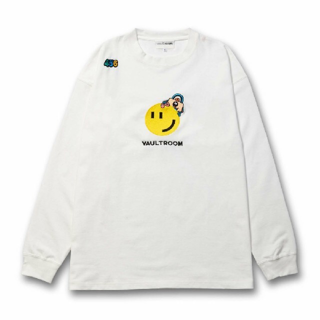 XLサイズ vaultroom "456" L/S TEE / WHT メンズのトップス(Tシャツ/カットソー(七分/長袖))の商品写真