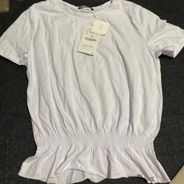 ZARA(ザラ)のZARA新品‼︎ウエストシェイプTシャツ レディースのトップス(Tシャツ(半袖/袖なし))の商品写真