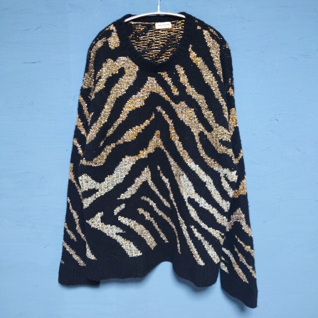 DRIES VAN NOTEN 18AW ニット セーター タイガー ラメ DRIES VAN NOTEN 18AW ニット セーター タイガー ラメ