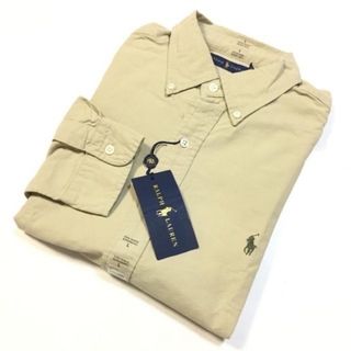 ラルフローレン(Ralph Lauren)の新品 正規 Ｌ ラルフローレン ボタンダウンシャツ 長袖シャツ ソフトアーモンド(シャツ)