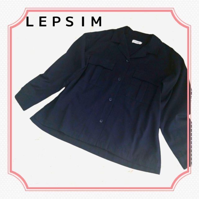 LEPSIM(レプシィム)のレプシィム  開襟ミリタリーシャツ  長袖 レディースのトップス(シャツ/ブラウス(長袖/七分))の商品写真