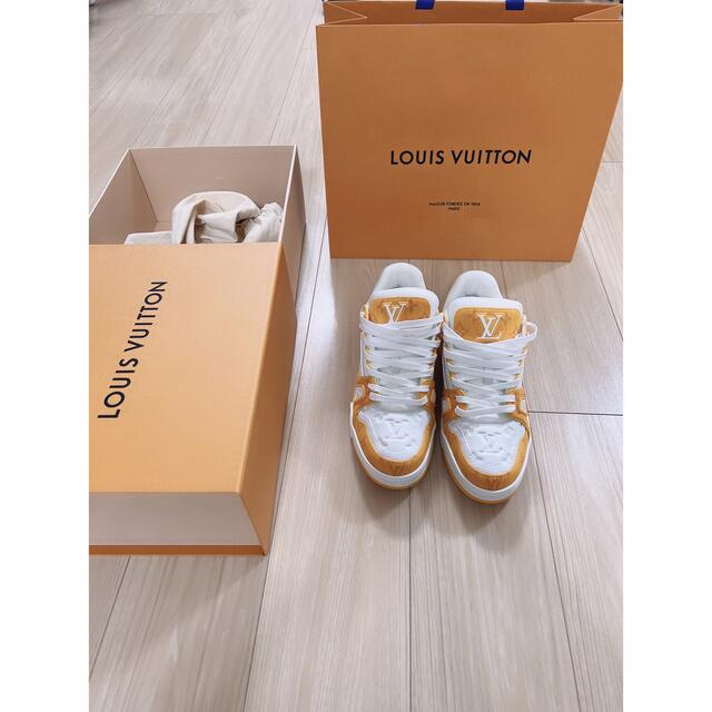 LVトレイナー ラインスニーカー 7.5イエロー新品LOUIS VUITTON