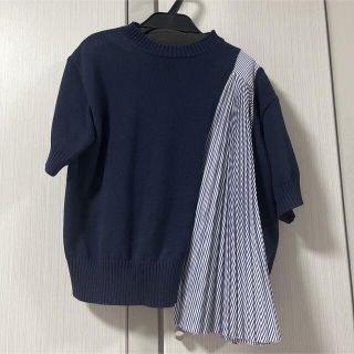 サカイ(sacai)のsacai★肩プリーツ定番ニット(カットソー(半袖/袖なし))