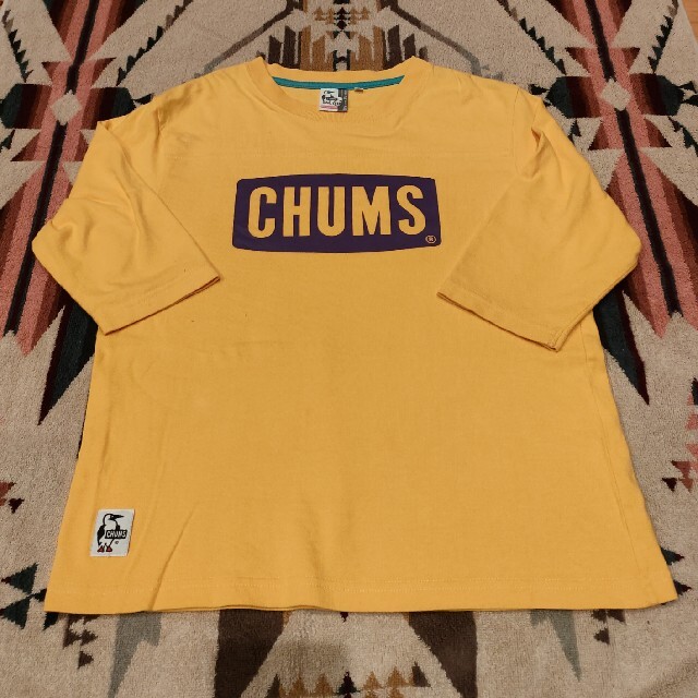 CHUMS(チャムス)のCHUMS　BIGロゴ　五分袖Tシャツ　サイズXＳ レディースのトップス(Tシャツ(半袖/袖なし))の商品写真