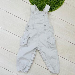 プチバトー(PETIT BATEAU)の極美品 プチバトー 12m 74cm オーバーオール サロペット デニム(ロンパース)