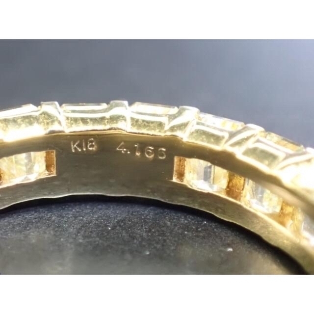 ゆい様ご予約Ｄ４.１６６ｃｔ【Ｋ１８ＹＧ】２．４８５ｇ　＃１３号　宝石鑑別書あり レディースのアクセサリー(リング(指輪))の商品写真