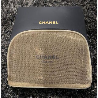 シャネル(CHANEL)のレアCHANEL 化粧ポーチ  ゴールドメッシュ(ポーチ)