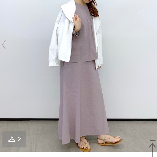 新品タグ付き theory 21SS リネン アイリスカラー セットアップ