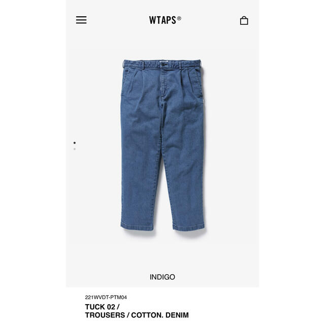 wtaps TUCK02/TROUSERS/COTTON.DENIM