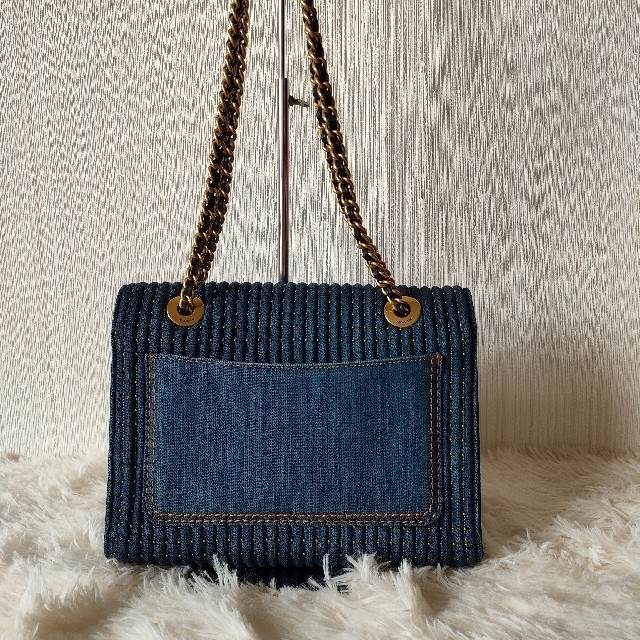 COACH コーチ デニム チェーンショルダーバッグ